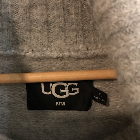 UGG Women's Cozy Gray Cowl Neck Sweater NWT - Picture 2 of 6